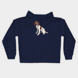 Cute English Springer Spaniel Dog | Red and White Kids Hoodie